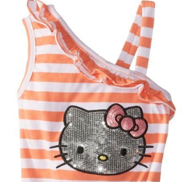Hello Kitty Girls Shorts Romper with Stripes